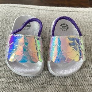 New mermaid baby sandals size 2